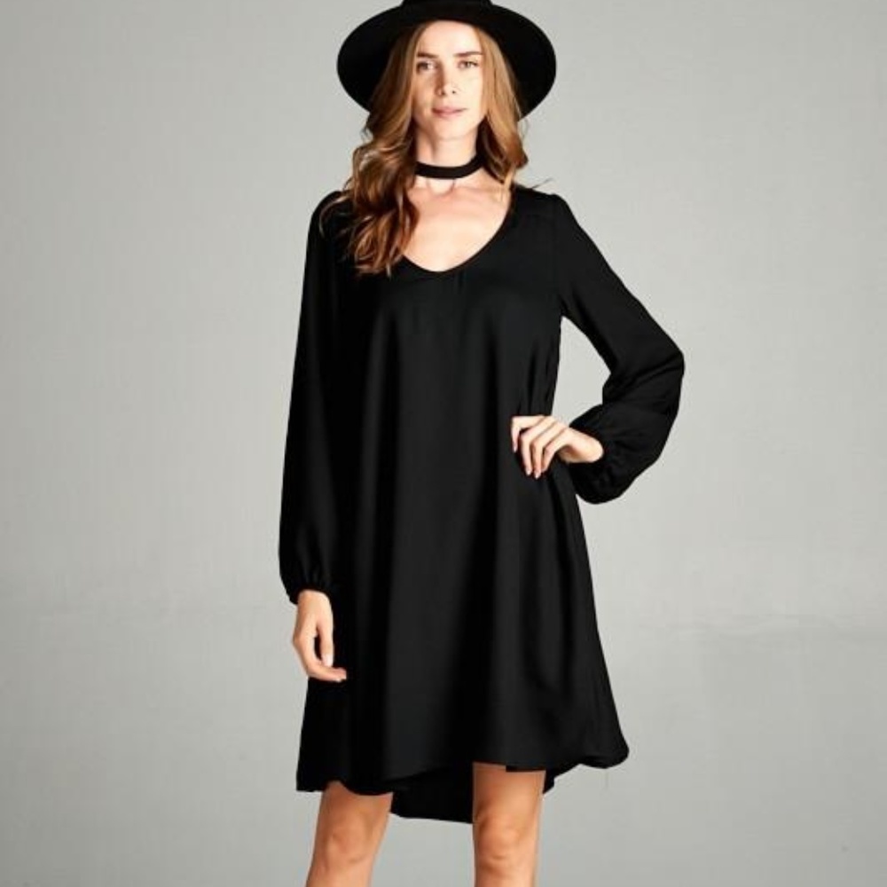 Bohemian Vibe Black Bell Dress